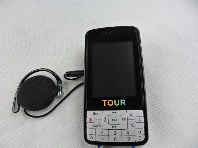 007B التلقائي نظام الدليل السياحي مع شاشة LCD ، أسود الدليل السياحي نظام الميكروفون